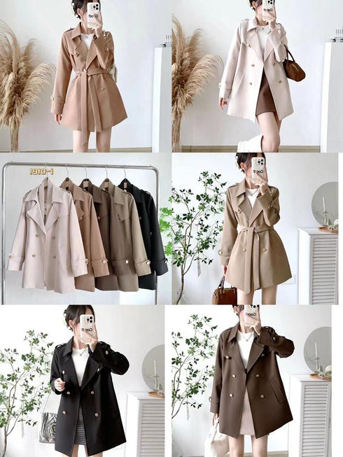 Winter Casual Double Breasted Short Trench Coats